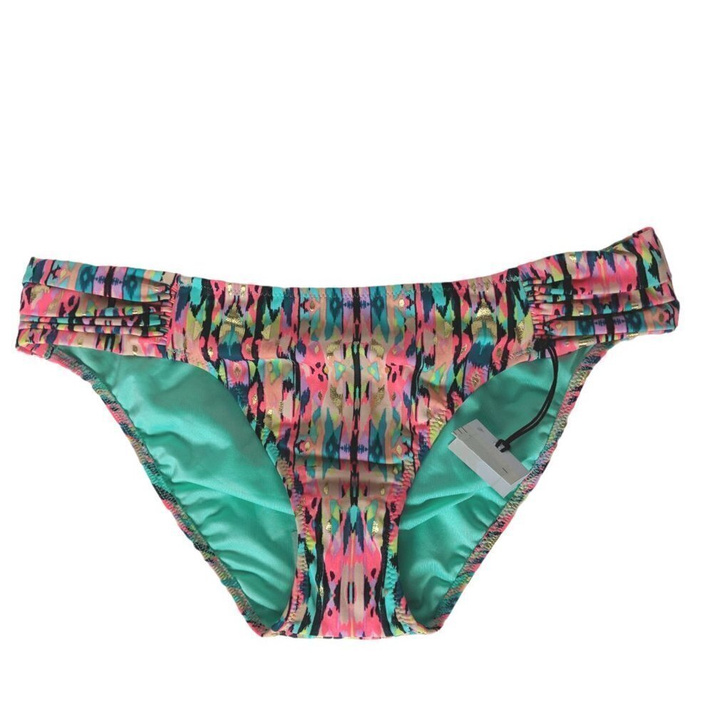 Shade & Shore Bikini Swim Bottom Small Aztec Print